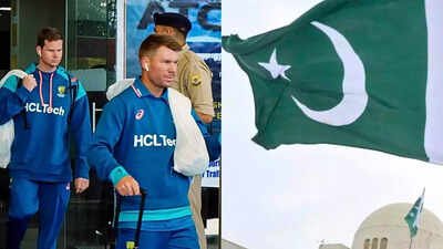 david warner steve smith and pakistan flag