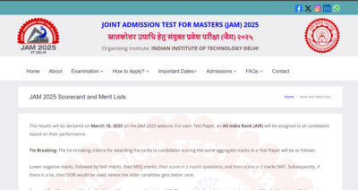 iit jam result 2026