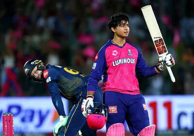 jaipur rajasthan royals39 vaibhav suryavanshi celebrates his century during the