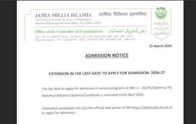 jmi admission 2026