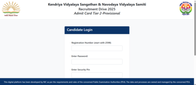 kvs nvs tier 2 admit card 2026