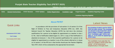 pstet admit card 2026