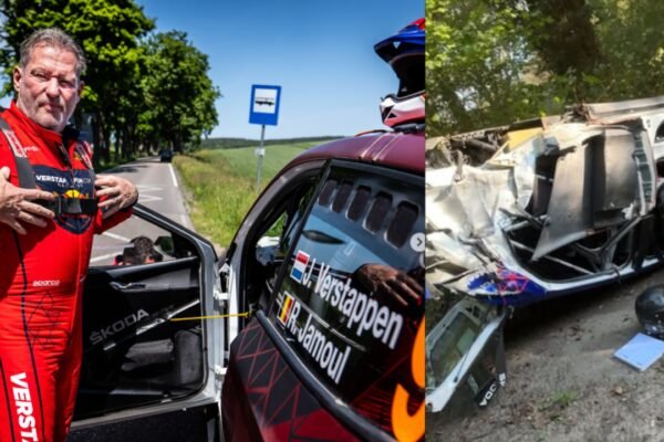 Jos Verstappen father of Max Verstappen walks away unhurt from