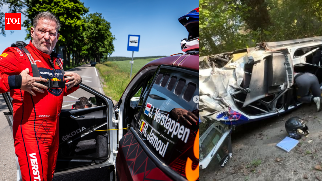 Jos Verstappen father of Max Verstappen walks away unhurt from