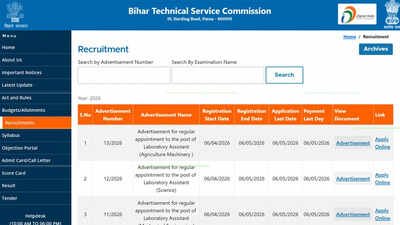 bihar btsc lab assistant 2026