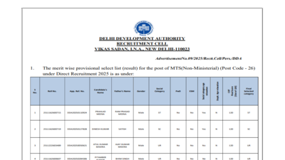 dda mts result 2026