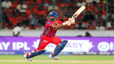 hyderabad apr 05 ani lucknow super giants39 skipper rishabh pant plays a shot