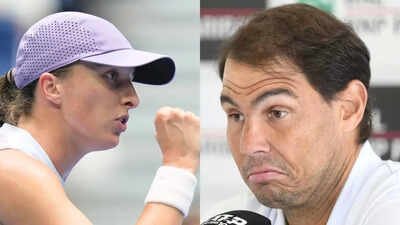 iga swiatek and rafael nadal photos by ap