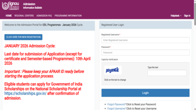ignou extends january 2026 admission deadline for odl and online programmes till april 10
