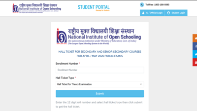 nios admit card 2026