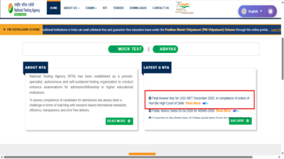 nta releases revised final answer keys for ugc net december 2025 session