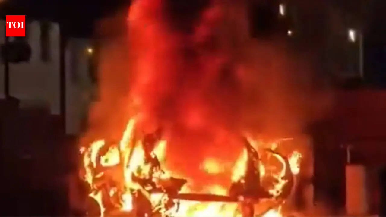 ‘Distressing Homes evacuated after car explodes outside Northern Ireland police