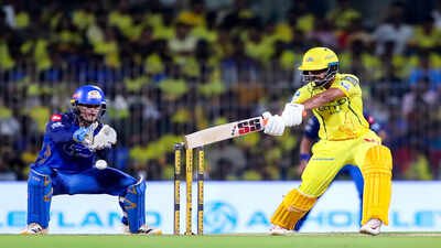 chennai may 02 ani chennai super kings39 skipper ruturaj gaikwad plays a sho