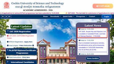 cusat cat 2026 answer key