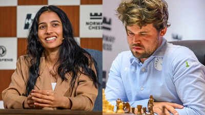 divya deshmukh stuns world champion magnus carlsen loses his game photo by michal waluszanorway chess