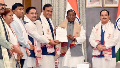 guwahati may 10 ani bjp leader himanta biswa sarma meets assam governor laks