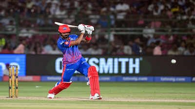 jaipur may 01 ani delhi capitals39 kl rahul plays a shot during the indian pr