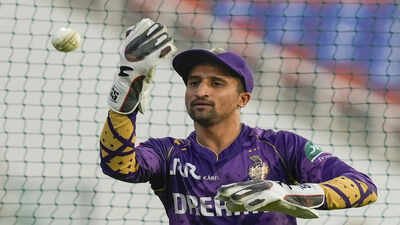 new chandigarh kolkata knight riders39 luvnith sisodia during a warm up session