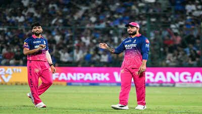 new delhi may 17 ani rajasthan royals39 skipper riyan parag sets the field du