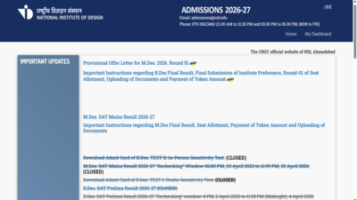 nid dat counselling 2026 schedule out