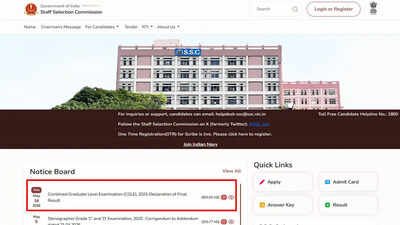 ssc cgl 2025 final result