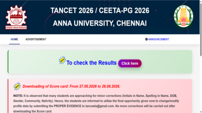 tancet result 2026 released