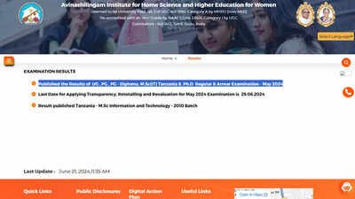 avinuty releases aprilmay 2026 ug and pg semester results on e campus portal for students