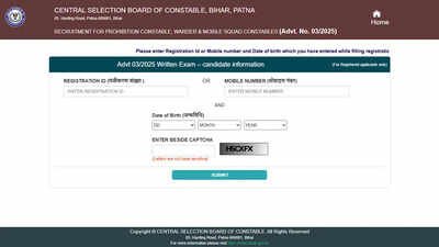 csbc bihar constable admit card 2026