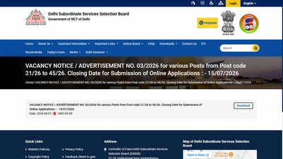 dsssb recruitment 2026