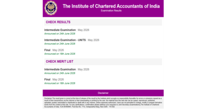 icai ca inter results declared 2026