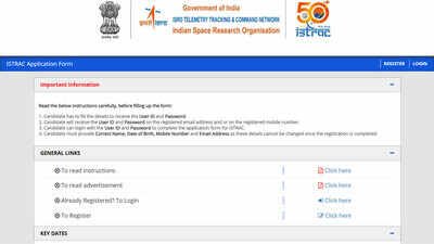 isro istrac opens recruitment for multiple technical and support posts online applications begin across india today