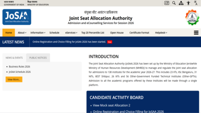 josaa counselling first seat allotment result 2026