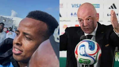omar artan and fifa chief gianni infantino