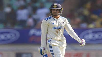rajkot india39s shubman gill walks off the field after his dismissal during the