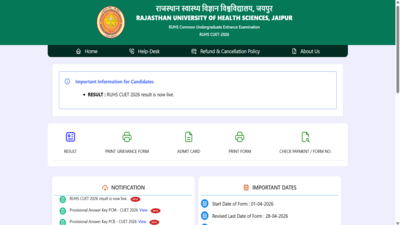 ruhs cuet result 2026