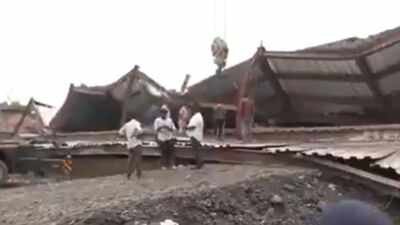 several feared trapped after under construction warehouse collapses in kolkata picture credits ani
