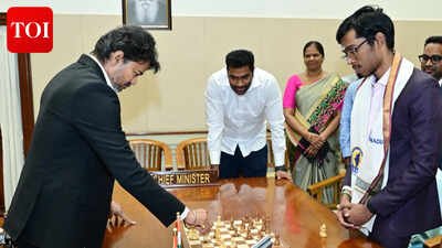 tamil nadu cm vijay honours norway chess champion praggnanandhaa with rs 50 lakh impresses grandmaster in friendly chess match