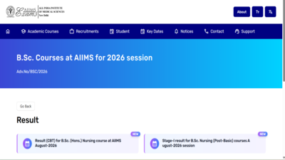 1783164659 aiims bsc nursing result 2026