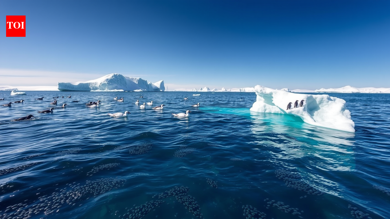 In 2015 a British swimmer entered Antarcticas freezing sea wearing