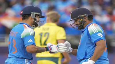 dubai india39s rohit sharma and virat kohli during the icc champions trophy semi
