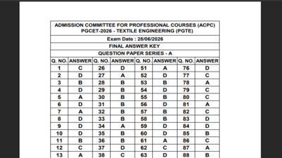 gujarat pgcet answer key 2026 released at acpcgujaratgovin