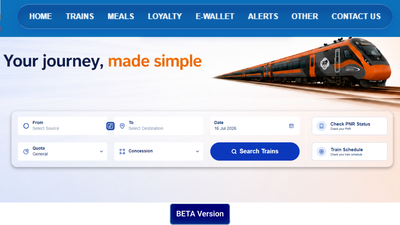 irctc launches beta website