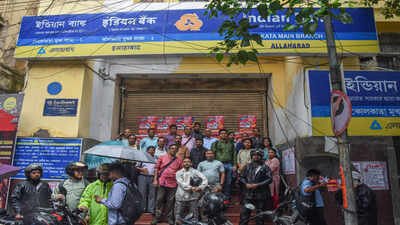 kolkata jul 09 ani indian bank employees call for a strike as part of a nati