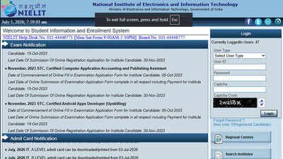nielit o level admit card 2026