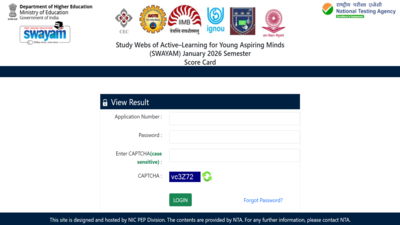nta swayam january 2026 result