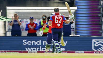 southampton england jul 11 ani england39s jos buttler celebrates his centur