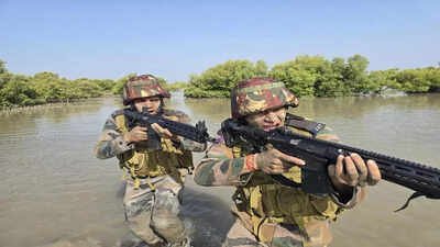 southern command troops hold exercise in sir creek sector for operational readiness