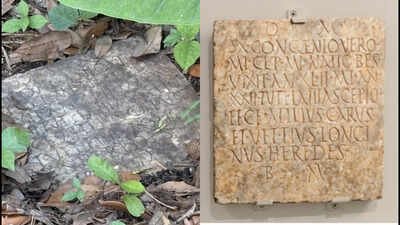 1900 year old roman gravestone discovered in a new orleans backyard in 2025 has returned to the italian city of civitavecchia where it soon be put on public display