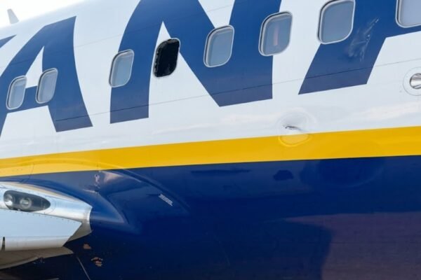 Ryanair passenger partially sucked through airplane window after engine blade