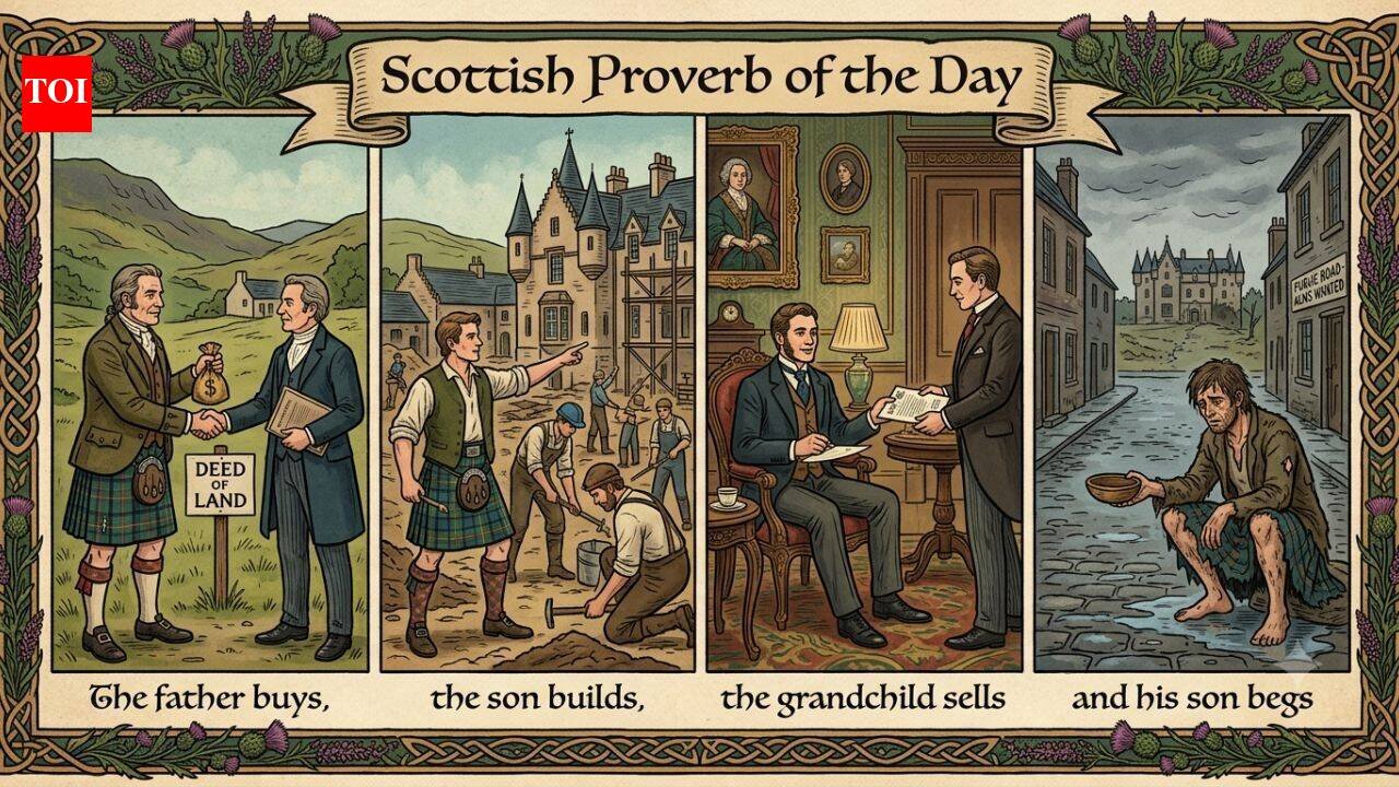 Scottish proverb of the day The father buys the son